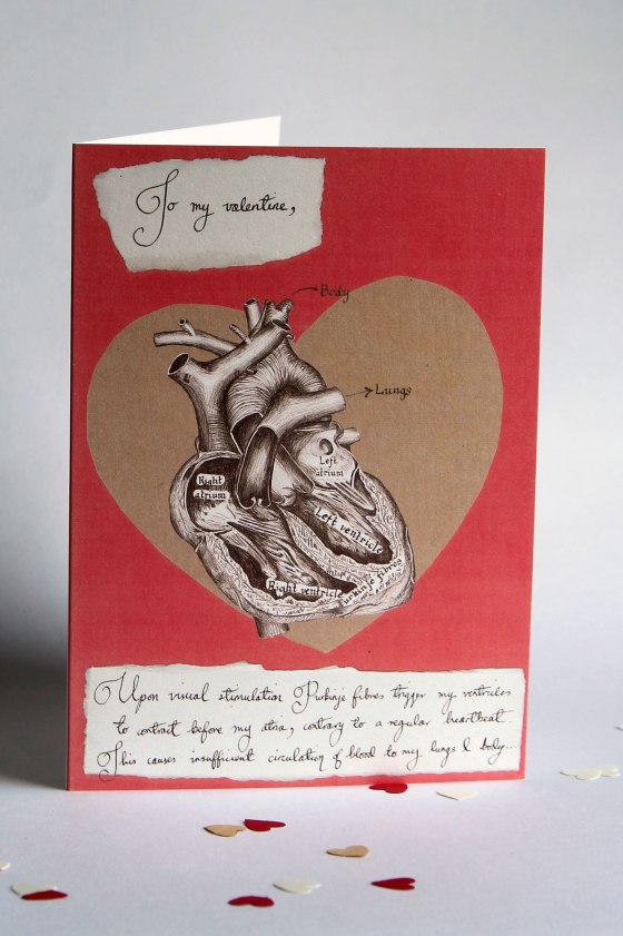 Whole Valentine's heart palpatation card